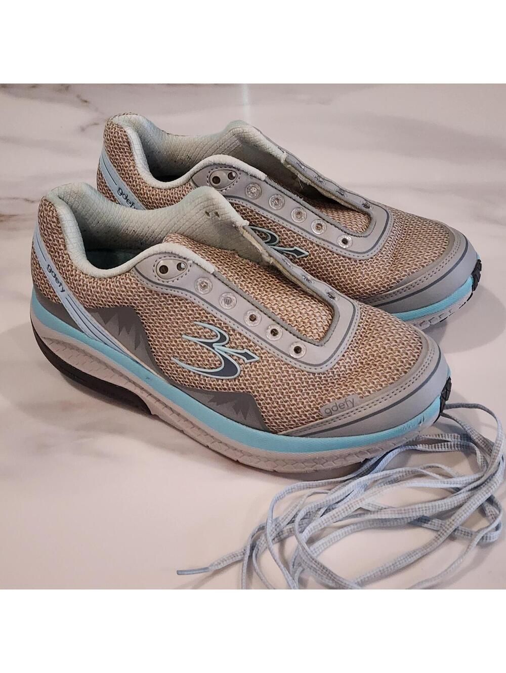 Gravity Defyer gdefy Walking Shoes Women's 9 Gray Blue Comfort Sneakers